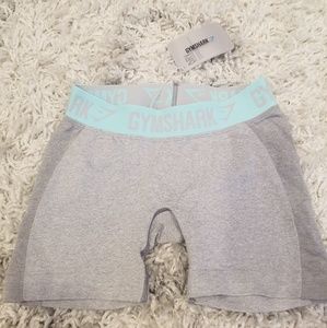 GymShark Flex Shorts Grey Marl/Turquoise